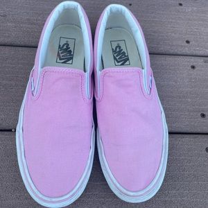 Womens Pink Canvas VANS 9 1/2